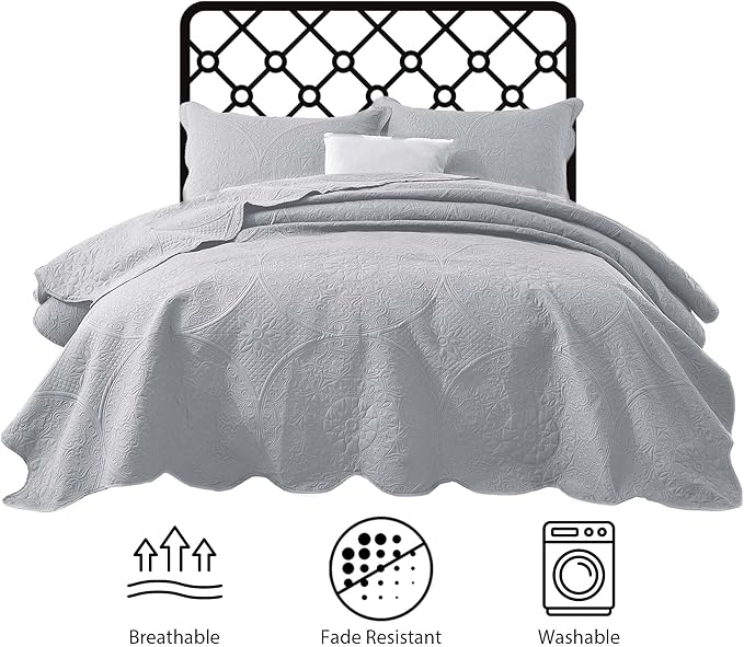 IR Imperial Rooms King Quilt Bedding Set Size + 2 Pillow Shams - Image 7