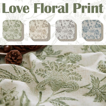 jinchan Floral Valance Curtain Linen Kitchen Valance - Image 6