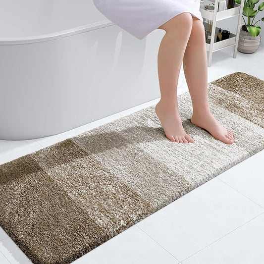 OLANLY Bathroom Runner Rugs 59x20, Extra Soft Absorbent Microfiber Bath Rugs by OLANLY
