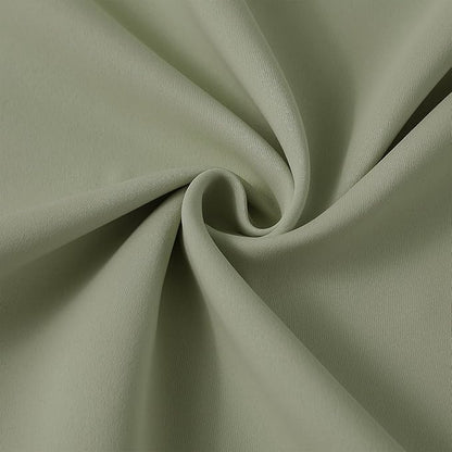 Sage Green Pinch Pleat Curtains 63 Inches Long Thermal Insulated Dark Black Out - Image 7