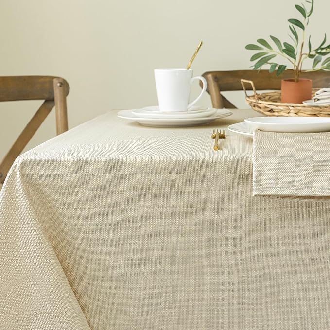 Benson Mills Cameron Textured Fabric Table Cloth, - Image 3