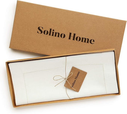 Solino Home Linen Ivory Table Runner 108 Inches Long - Image 5