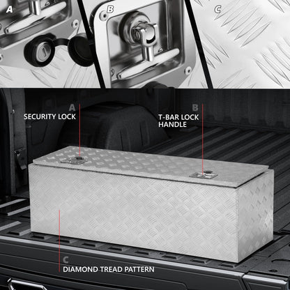 dna motoring lockable truck tool box, bed organizer shown in use