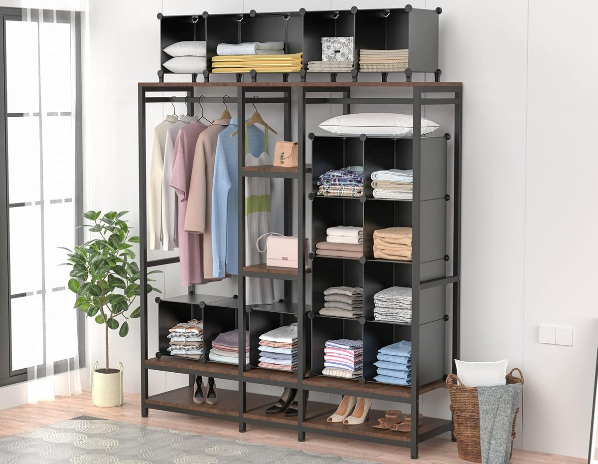 homidec closet organizers and storage, 12 cube storage, side view
