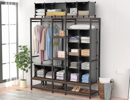 homidec closet organizers and storage, 12 cube storage, side view