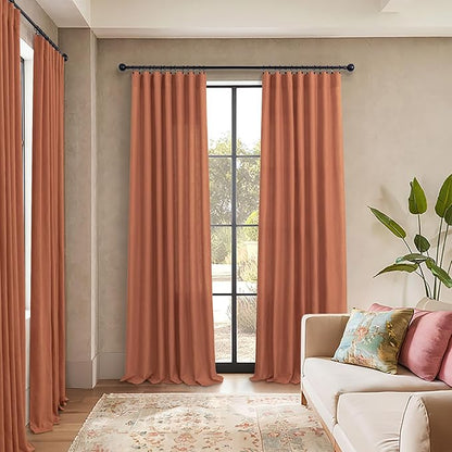 Pitalk Terracotta Curtains 84 Inches Long - Image 6