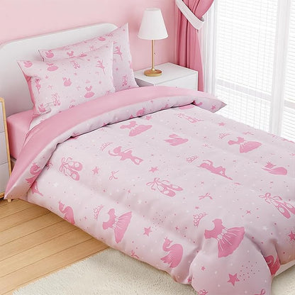 SANDJEST Ballerina Comforter Set Twin Size 68x86in - Image 5