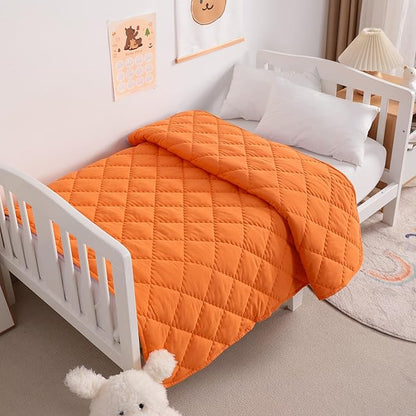 NTBAY Down Alternative Toddler Comforter, Lightweight and Warm Solid Color Baby - Image 3