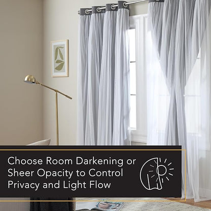 TOWN & COUNTRY LUXE Talia Double Layer Indoor Curtains, Sheer and Room - Image 5