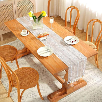 Farmhouse Table Runner, Rustic Cutout Table Runners - Image 6