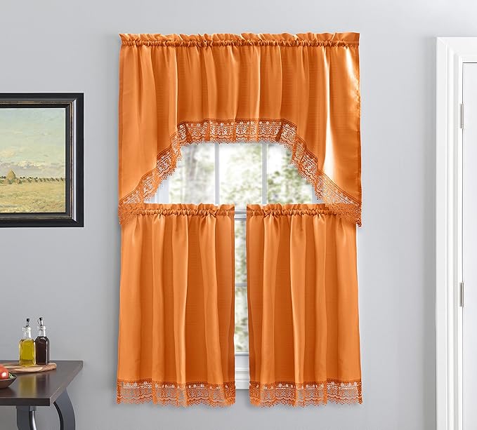 American Linen Café Curtains for Kitchen, Bathroom Curtains by AmericanLinens