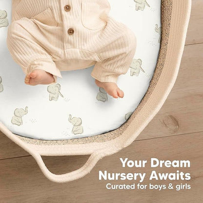 2-Pack Baby Bassinet Sheets Girl, Boy - Image 8