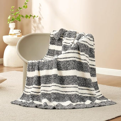 Snuggle Sac Stripe Black Throw Blanket by SnuggleSac