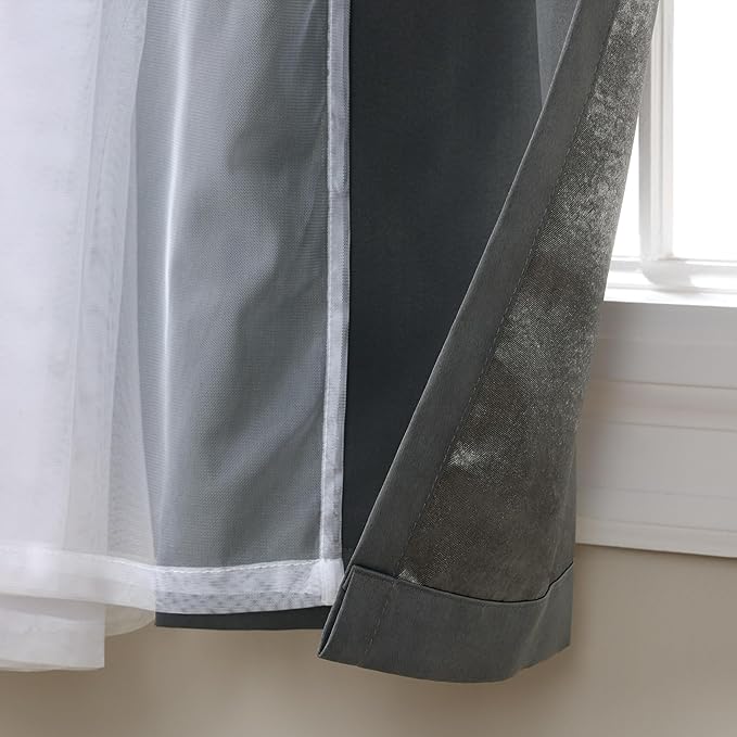 TOWN & COUNTRY LUXE Talia Double Layer Indoor Curtains, Sheer and Room - Image 2