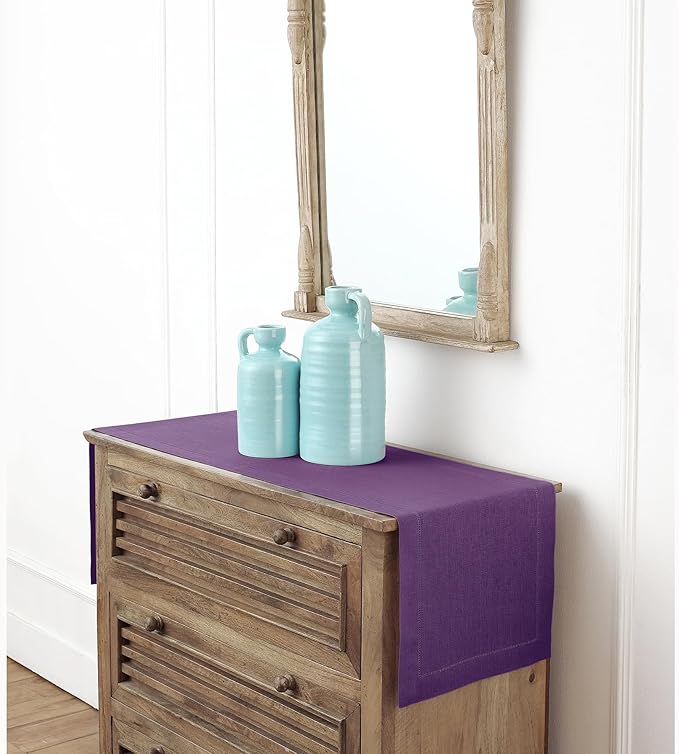 Solino Home Linen Purple Table Runner 60 Inches - Image 3