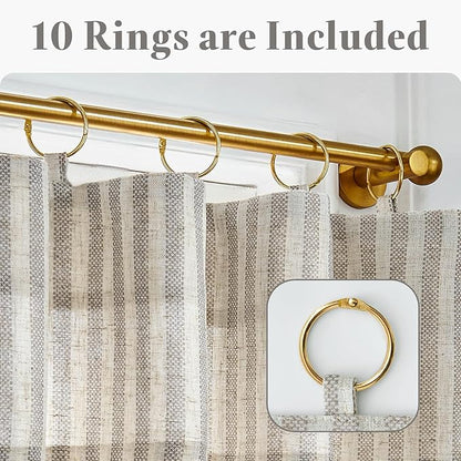 jinchan Striped Linen Kitchen Curtains - Image 9