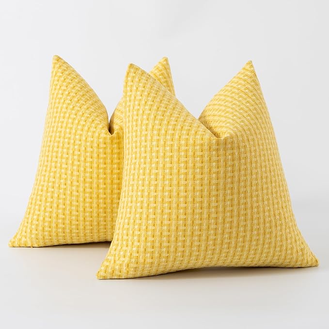 Kevin Textile Outdoor Waterproof Throw Pillow Covers Pack of 2 Weaving Texture - Image 7
