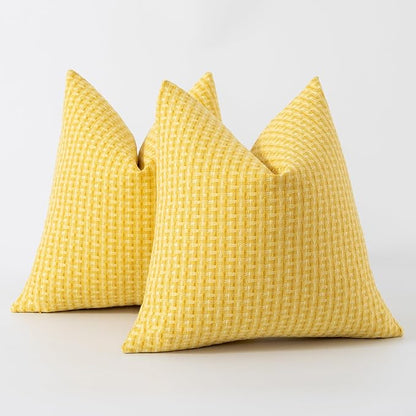 Kevin Textile Outdoor Waterproof Throw Pillow Covers Pack of 2 Weaving Texture - Image 7