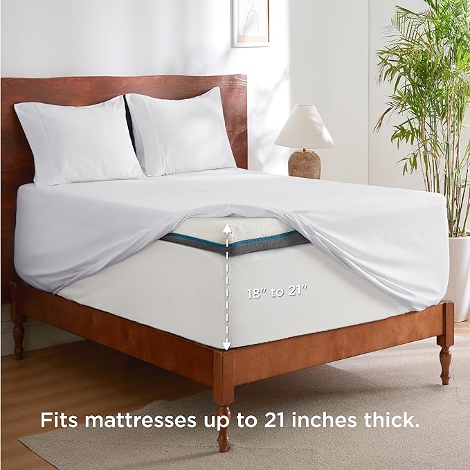 Bedsure Twin XL Sheets Dorm Bedding, GentleSoft Breathable Extra Long Twin - Image 2