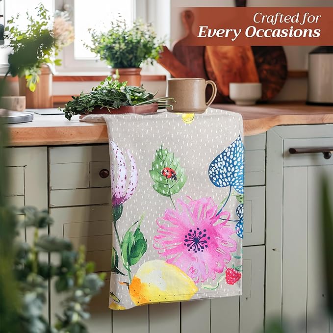 Maison d' Hermine Kitchen Towels Set of 2 100% Cotton 27.50" x 20" Reusable - Image 6
