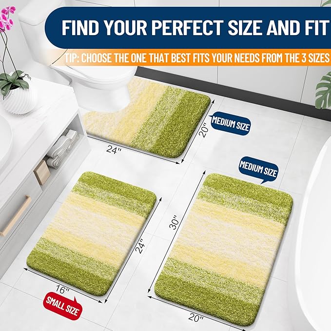 OLANLY Bathroom Rugs Mat 30x20, Extra Soft Absorbent Microfiber Bath Rugs - Image 2