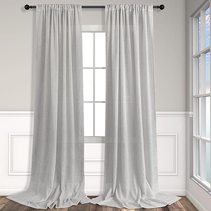 Light Grey Curtains 96 Inches Long - Image 8