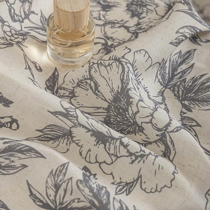 Taupe Floral Curtains for Living Room 72 Inches Long 2 Panels French Country - Image 6