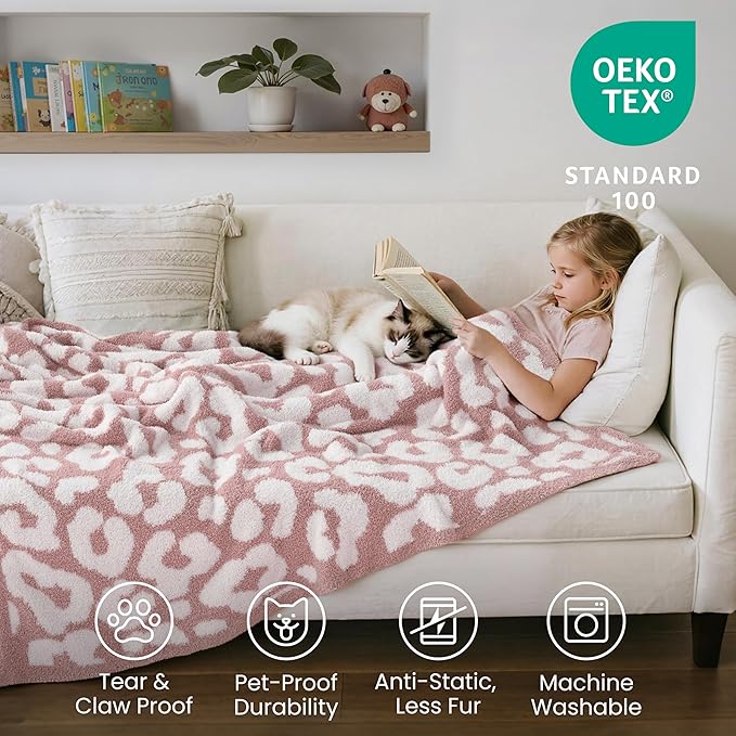 Joiedomi Throw Blanket for Couch Bed Sofa, Knitted Blankets Gifts for Women Mom - Image 5