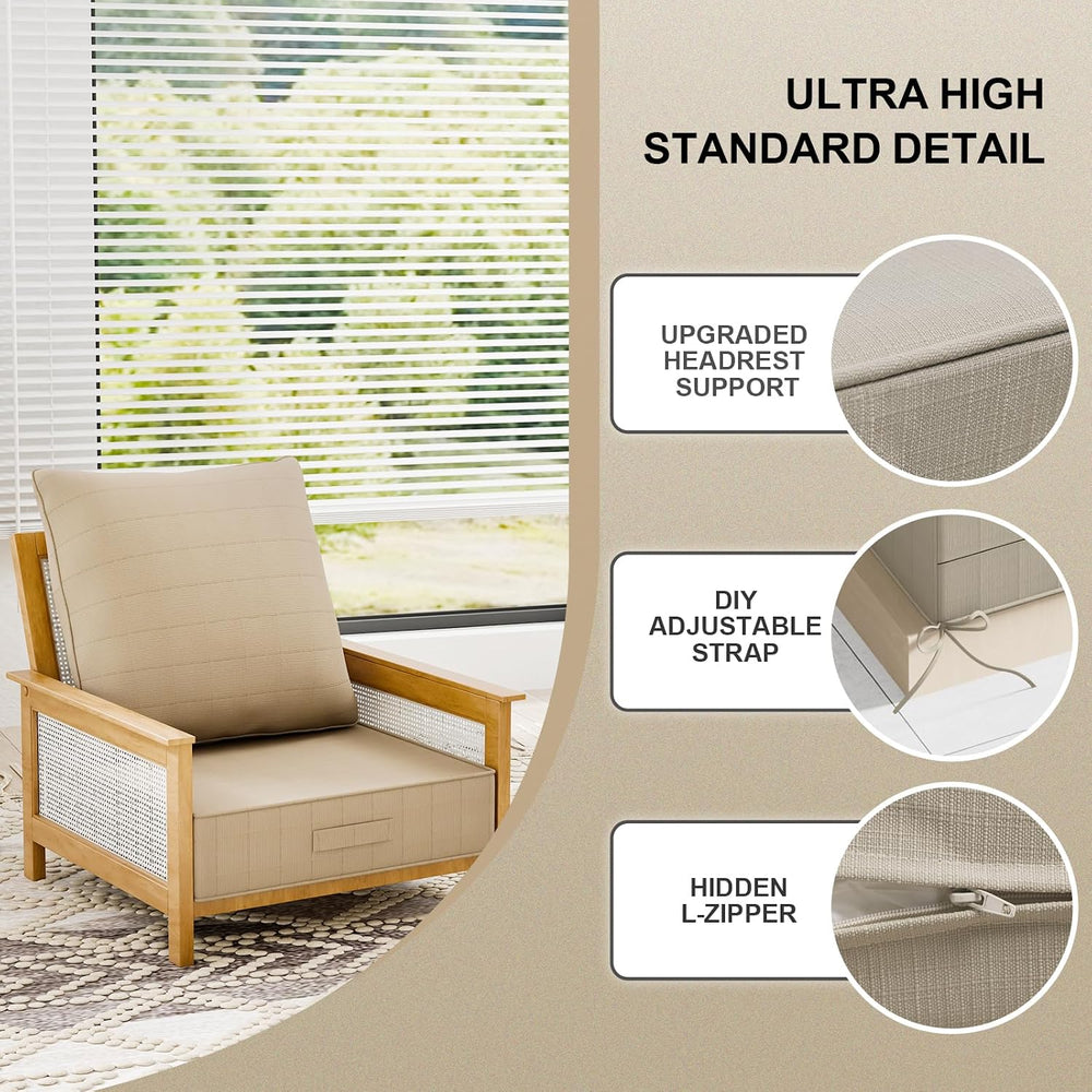 6'' Deep Seat Cushion Outdoor Set, Olefin Water Fade Resistant