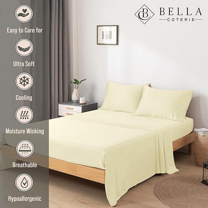 Bella Coterie Luxury Bamboo Viscose Twin Size Sheet Set | 100% Organically - Image 2
