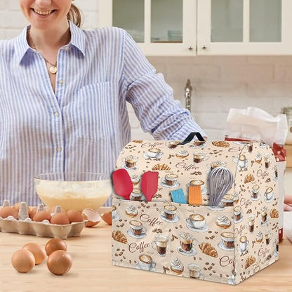 Coffee Pattern Mixer Covers Universal Stand Mixer Dust Cover Compatible - Image 5