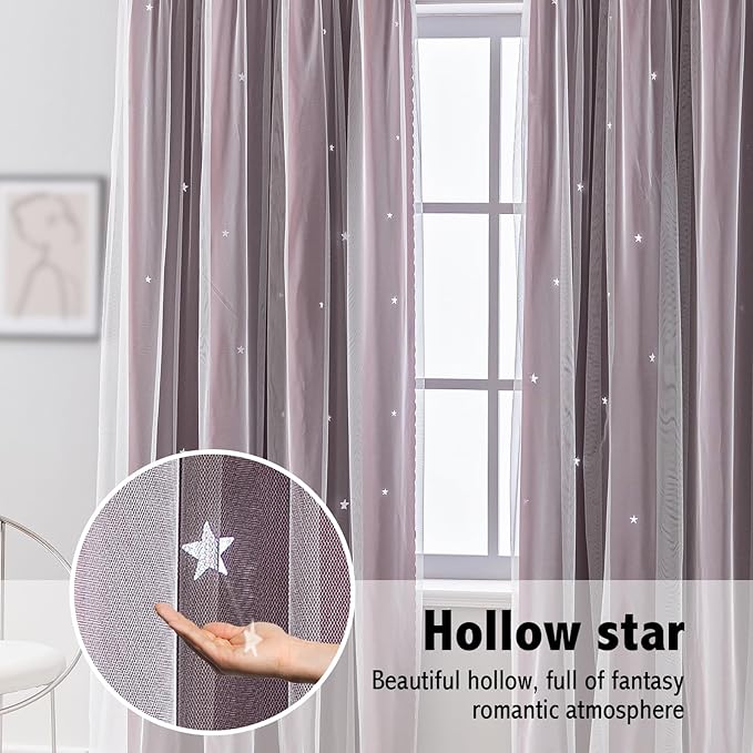 indistar Star Cutout Kids Window Blackout Curtains - Image 6