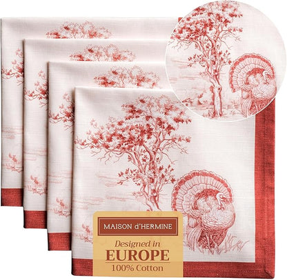 Maison d' Hermine Cloth Napkins Set of 4 100% Cotton by MaisondHermine
