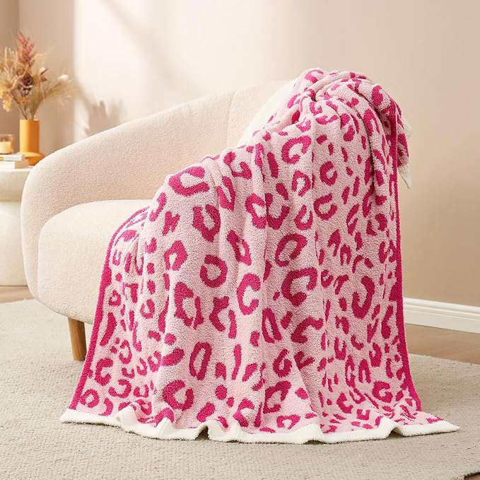 Snuggle Sac Ultra Soft Pink Leopard Blanket Twin Size - Image 6
