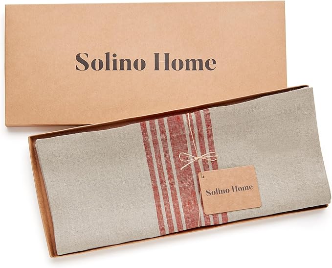 Solino Home Stripe Linen Table Runner 72 Inches Long - Image 6
