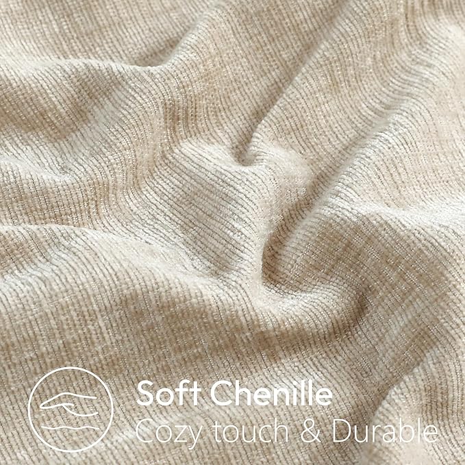 Stellhome Pack of 2 Soft Textured Throw Decorative Pillow Covers Square Accent - Image 2