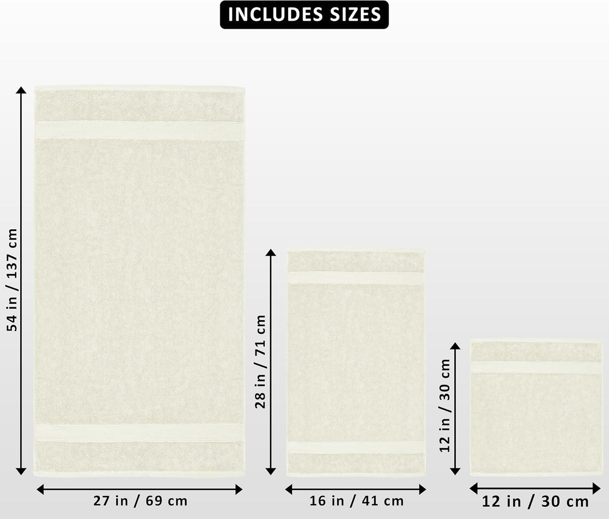 utopia towels 8 piece majestic plush luxury towel, close-up detail
