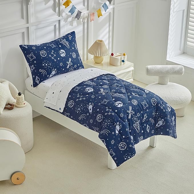 DuShow Navy Blue Toddler Bedding Set - Image 2
