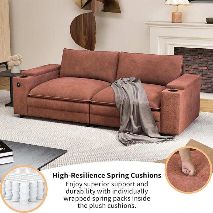 81.5" Loveseat Cloud Sofa Couch - Image 5