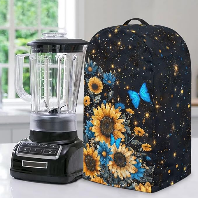 Butterfly Flower Print Blender Dust Cover Stand Mixer or Coffee Maker Appliance by Annejudy