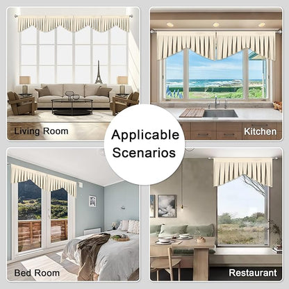 Beige Curtain Valances for Living Room - Image 4