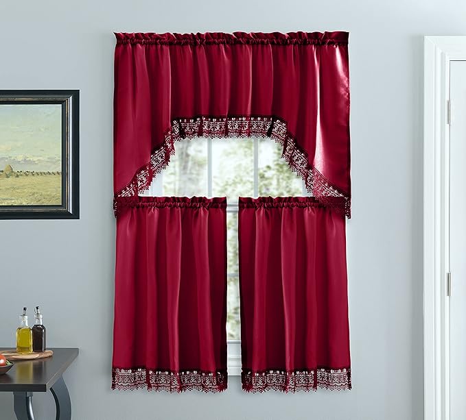American Linen Café Curtains for Kitchen, Bathroom Curtains by AmericanLinens