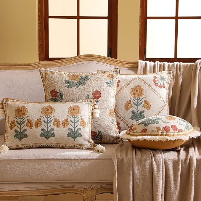patdrea Designer Pack of 4 Throw Pillow Covers, Vintage Square Farmhouse - Image 3