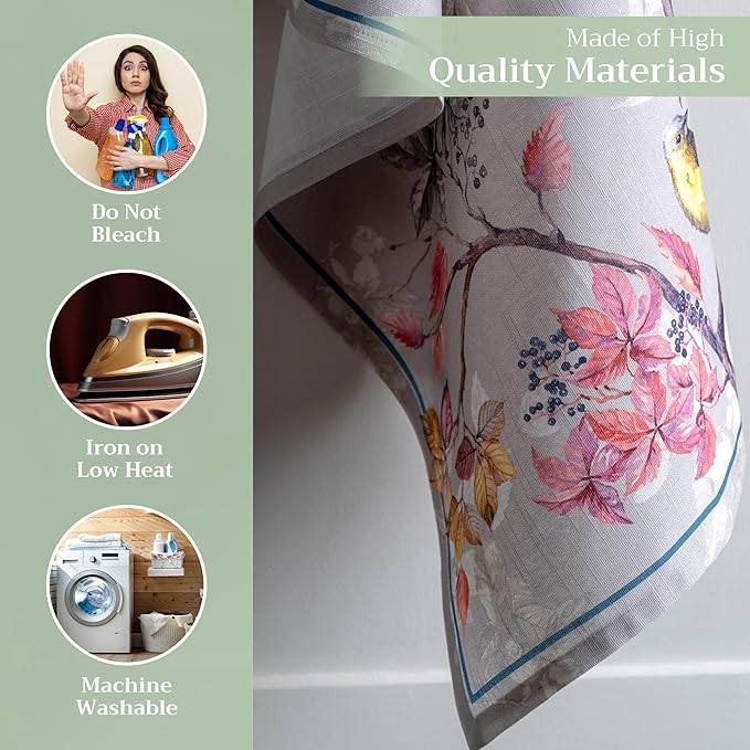 Maison d' Hermine Kitchen Towels Set of 3 100% Cotton 20" x 27.5" Reusable - Image 3