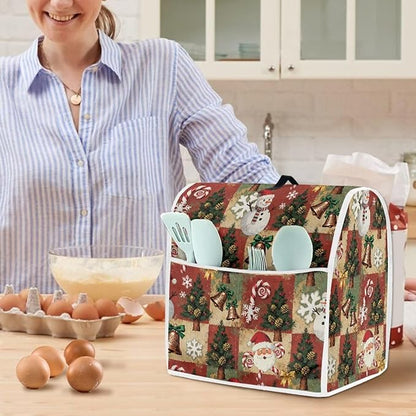Christmas Stand Mixer Cover 4.5-5Qt Retro Mixer Cover Washable Anti-Stain - Image 2