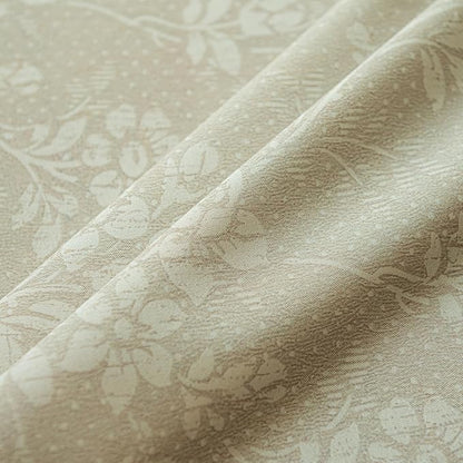 ENJOYBRIDAL Floral 63 Inch Curtains 2 Panel Set Light Camel Rustic Drapes Rod - Image 6