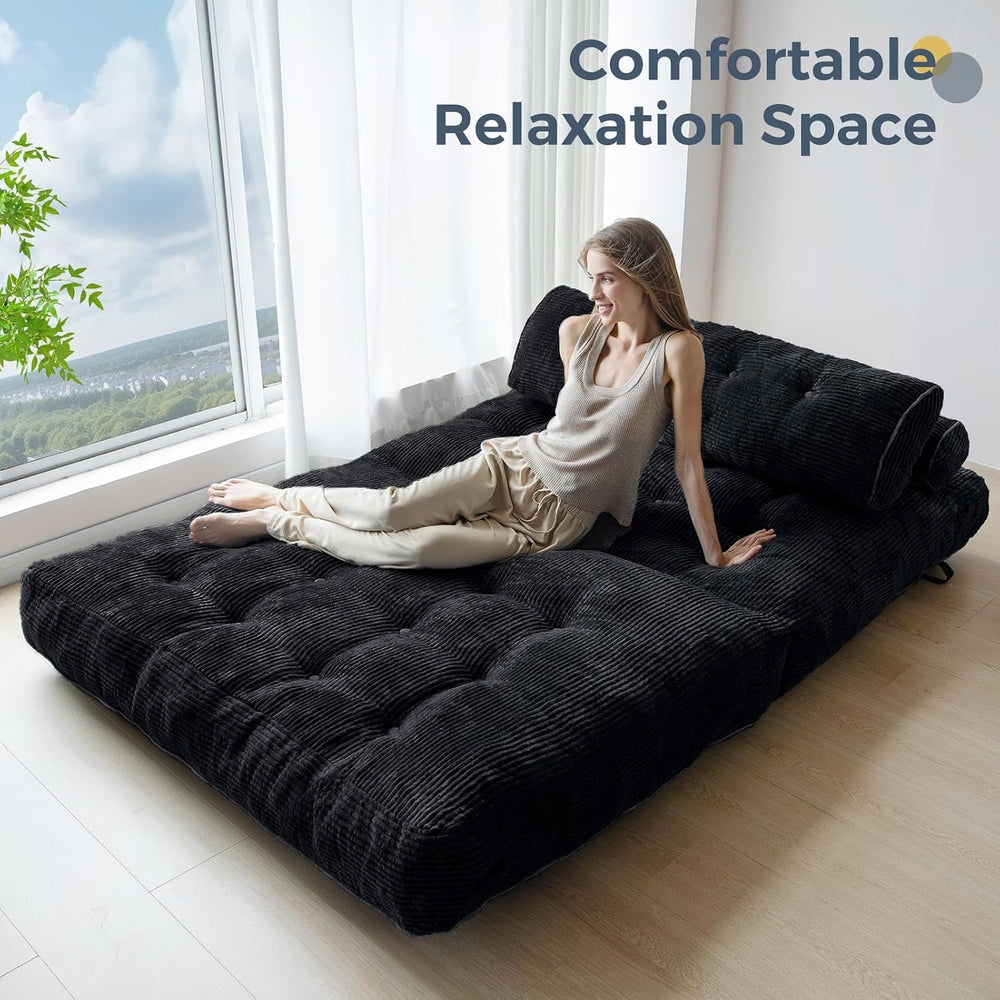 MAXYOYO Folding Sofa Bed, Convertible Chair Bed with Pillow