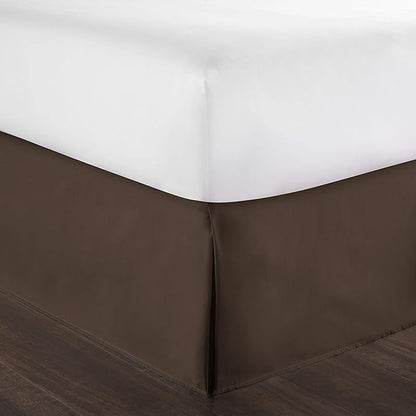 Bed Skirt - 100% Cotton 800 Thread Count Box Pleated Bed Skirt - Luxury Pleated - Image 3