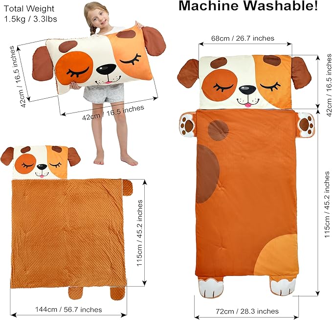 Kids Sleeping Bag, Toddlers Nap Mat, Girls Sleeping Mat - Image 5