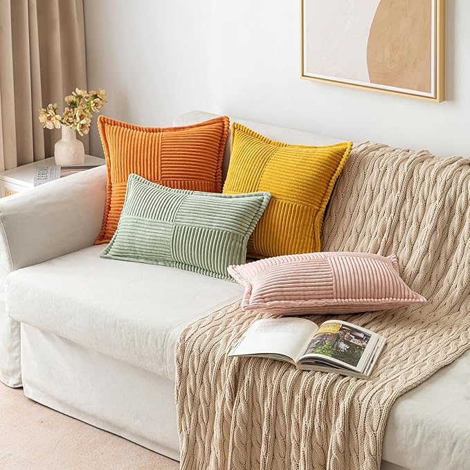 MIULEE Burnt Orange Decorative Throw Pillow Covers - Image 4